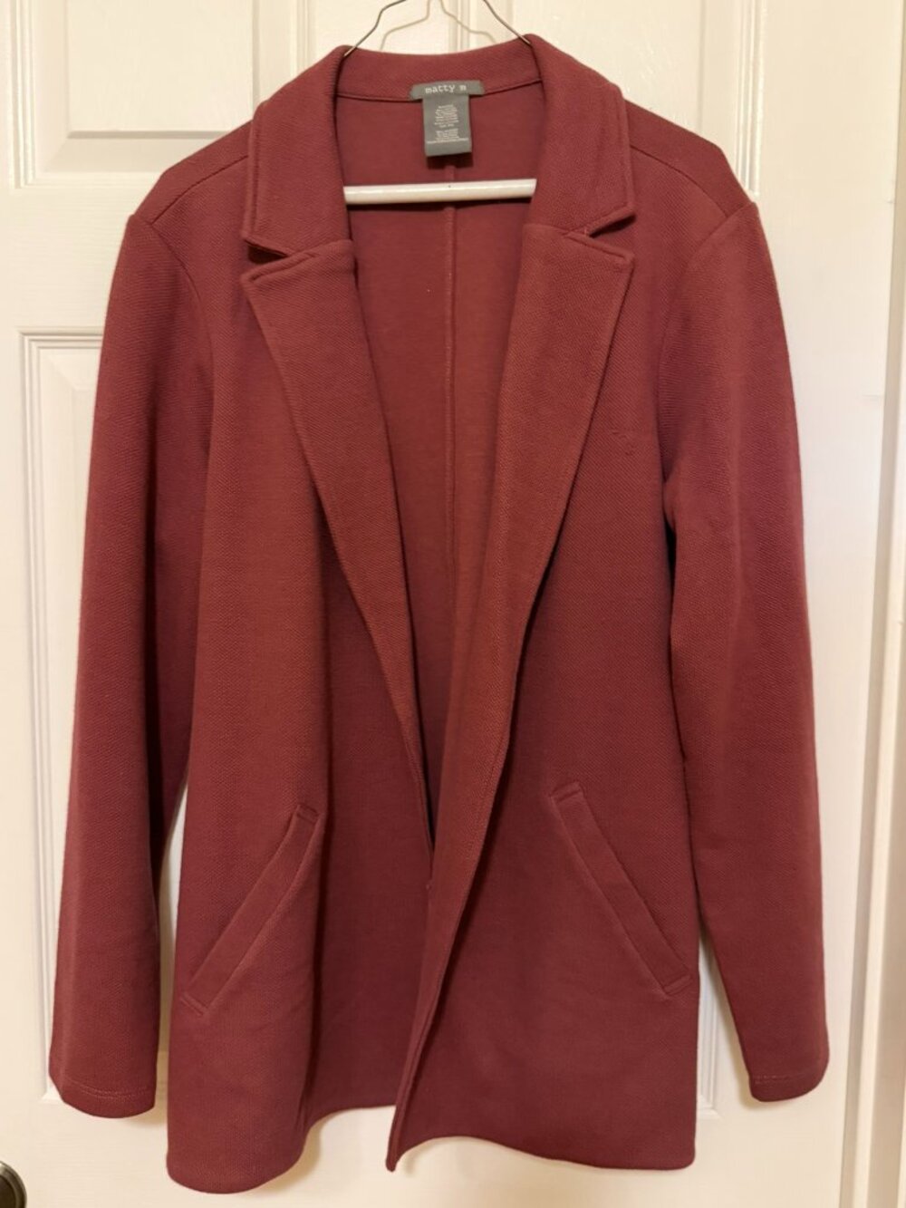 matty m Boyfriend style jacket Raisin colored size XXL